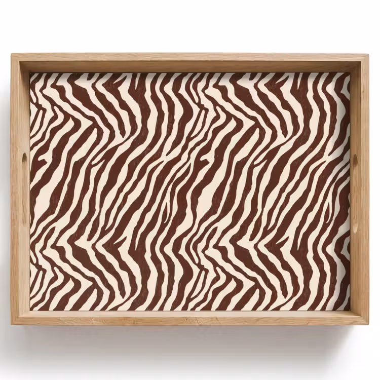 Tablett - Zebra - Muster - Schwarz - Weiß — 1
