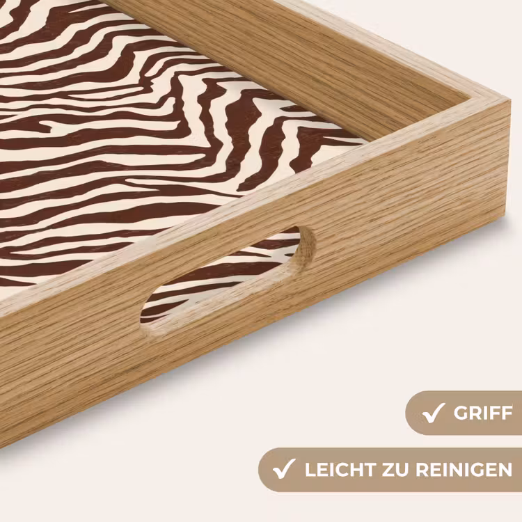 Tablett - Zebra - Muster - Schwarz - Weiß — 8