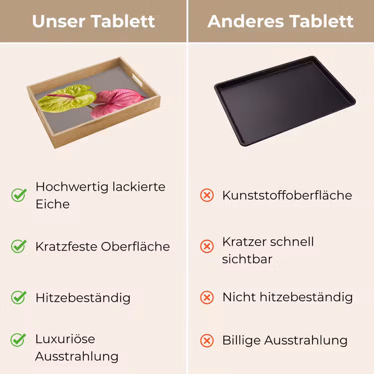 Tablett - Pflanzen - Anthurium - Grün - Rosa — 9