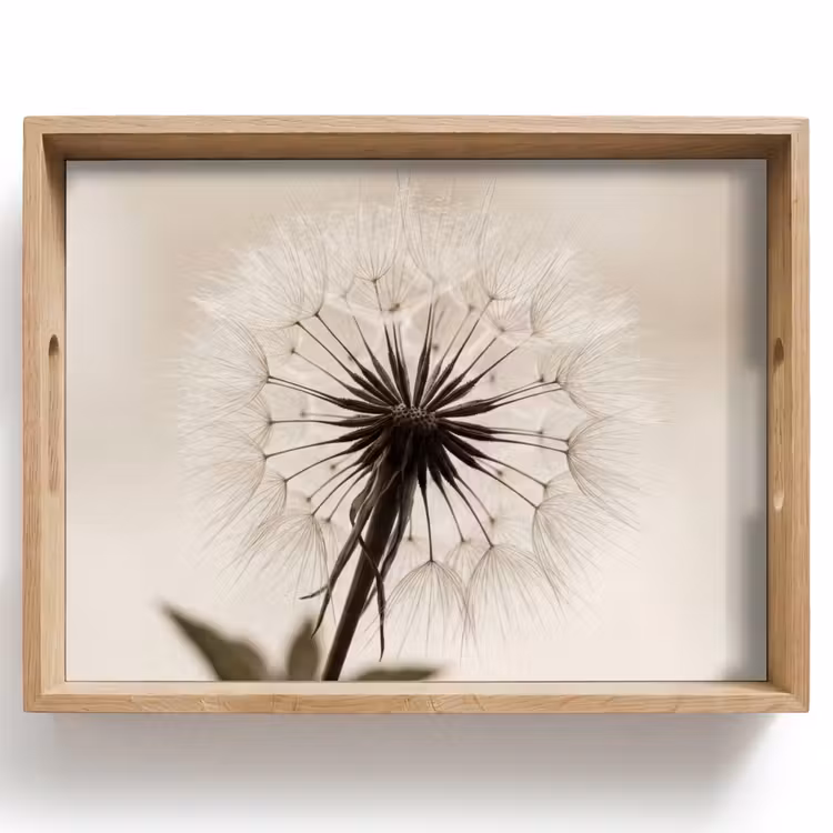 Tablett - Pusteblume - Minimalistisch - Weiß — 1