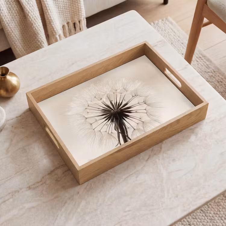 Tablett - Pusteblume - Minimalistisch - Weiß — 2
