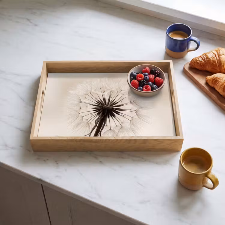 Tablett - Pusteblume - Minimalistisch - Weiß — 3