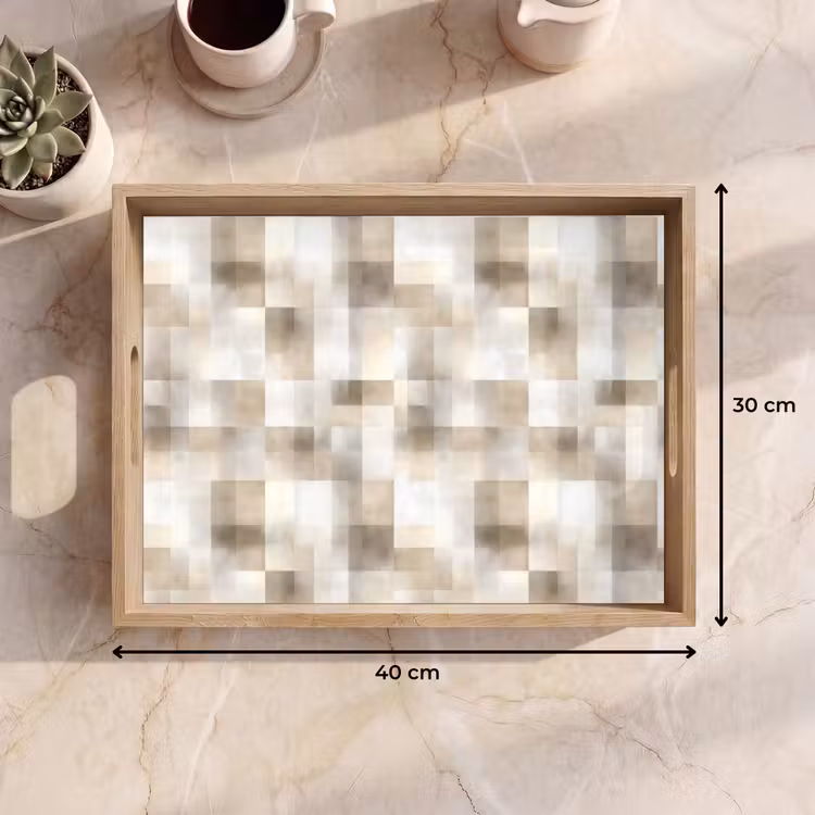 Tablett - Textur - Leinen - Beige — 7
