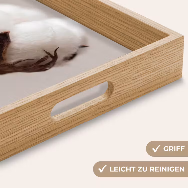 Tablett - Wattebausch - Minimalistisch - Weiß — 8