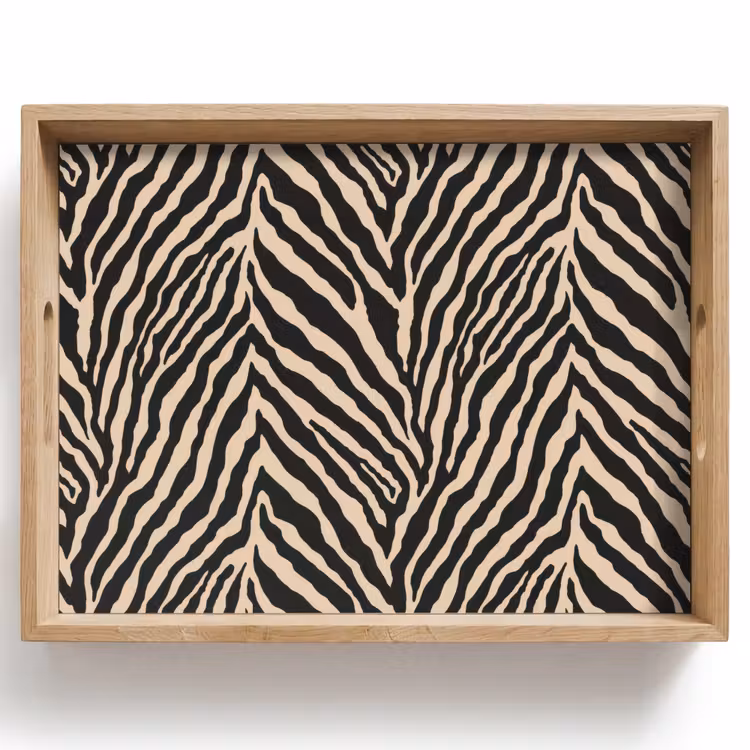 Tablett - Zebra - Klassisch - Schwarz — 1