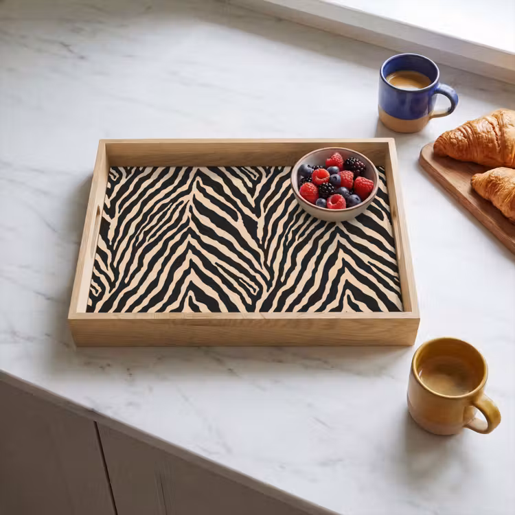 Tablett - Zebra - Klassisch - Schwarz — 3