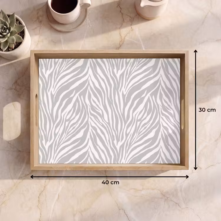Tablett - Zebra - Motiv - Grau — 7