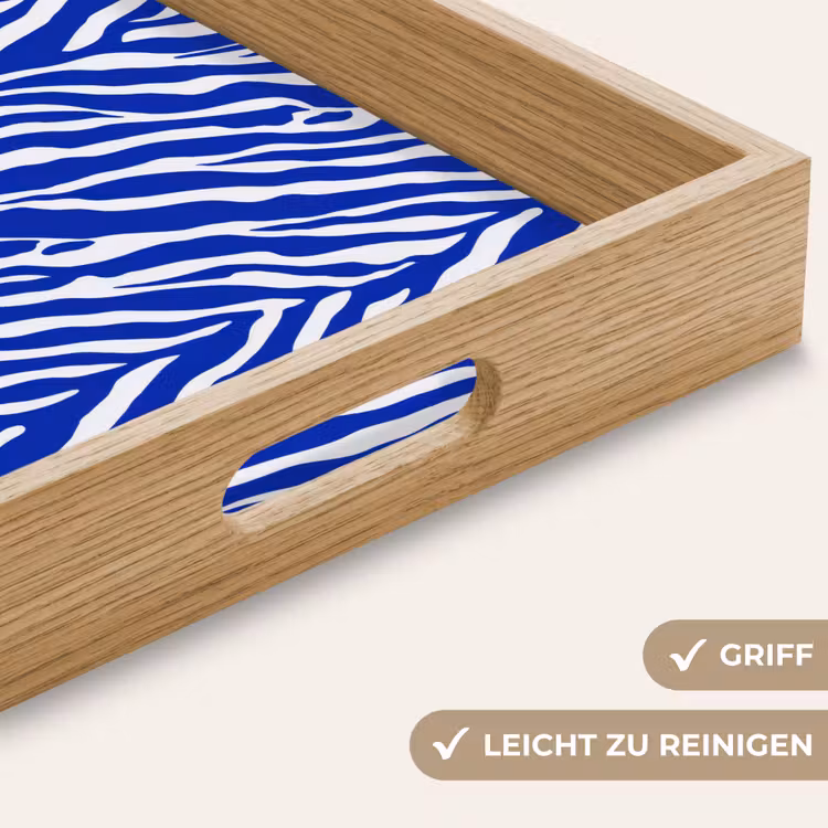 Tablett - Zebra - Muster - Kobalt - Blau — 8