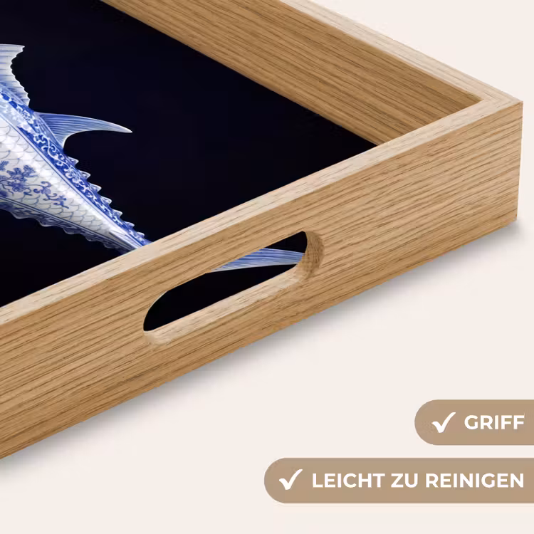 Tablett - Porzellan - Thunfisch - Delfter Keramik — 8