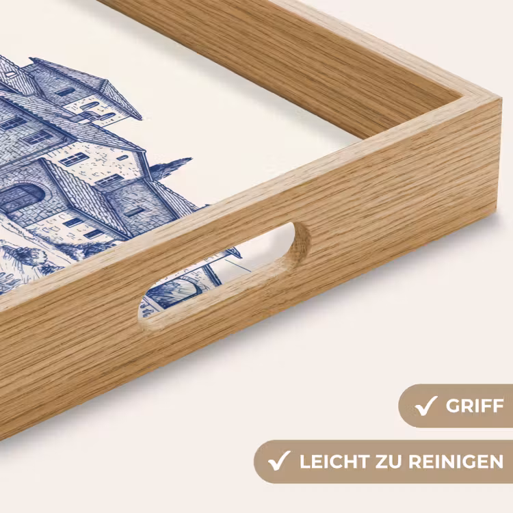 Tablett - Rustikal - Anwesen - Blau — 8