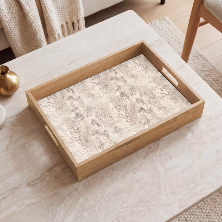 Tablett - Schlange - Muster - Beige — 2