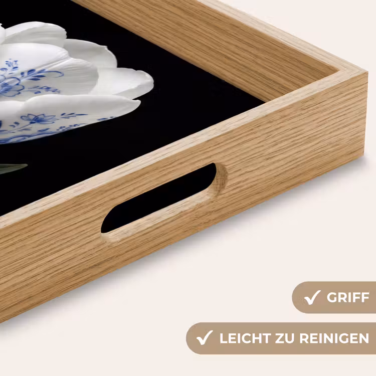 Tablett - Tulpe - Muster - Blau — 8