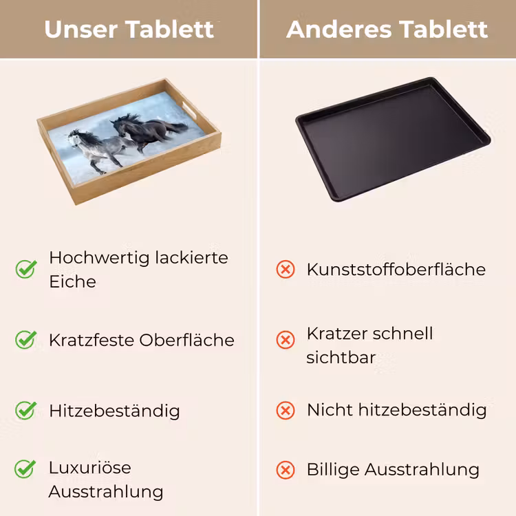 Tablett - Pferde - Winter - Tiere - Natur - Schnee — 9