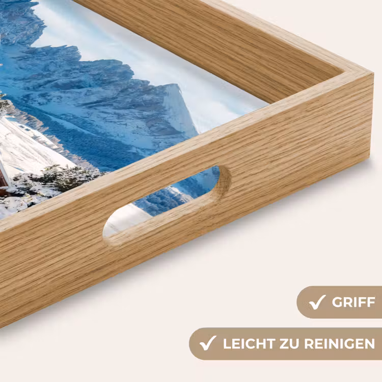 Tablett - Winter - Hütte - Berge - Aussicht - Schnee — 8