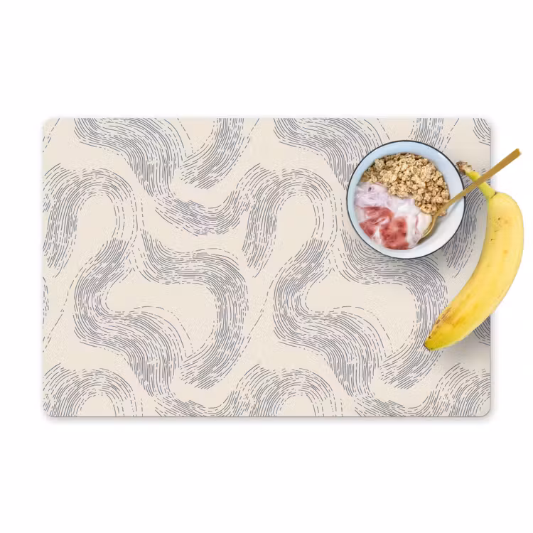 Tischset - 6 Stück - Linien - Muster - Beige - Minimalistisch - 6 Stück — 1