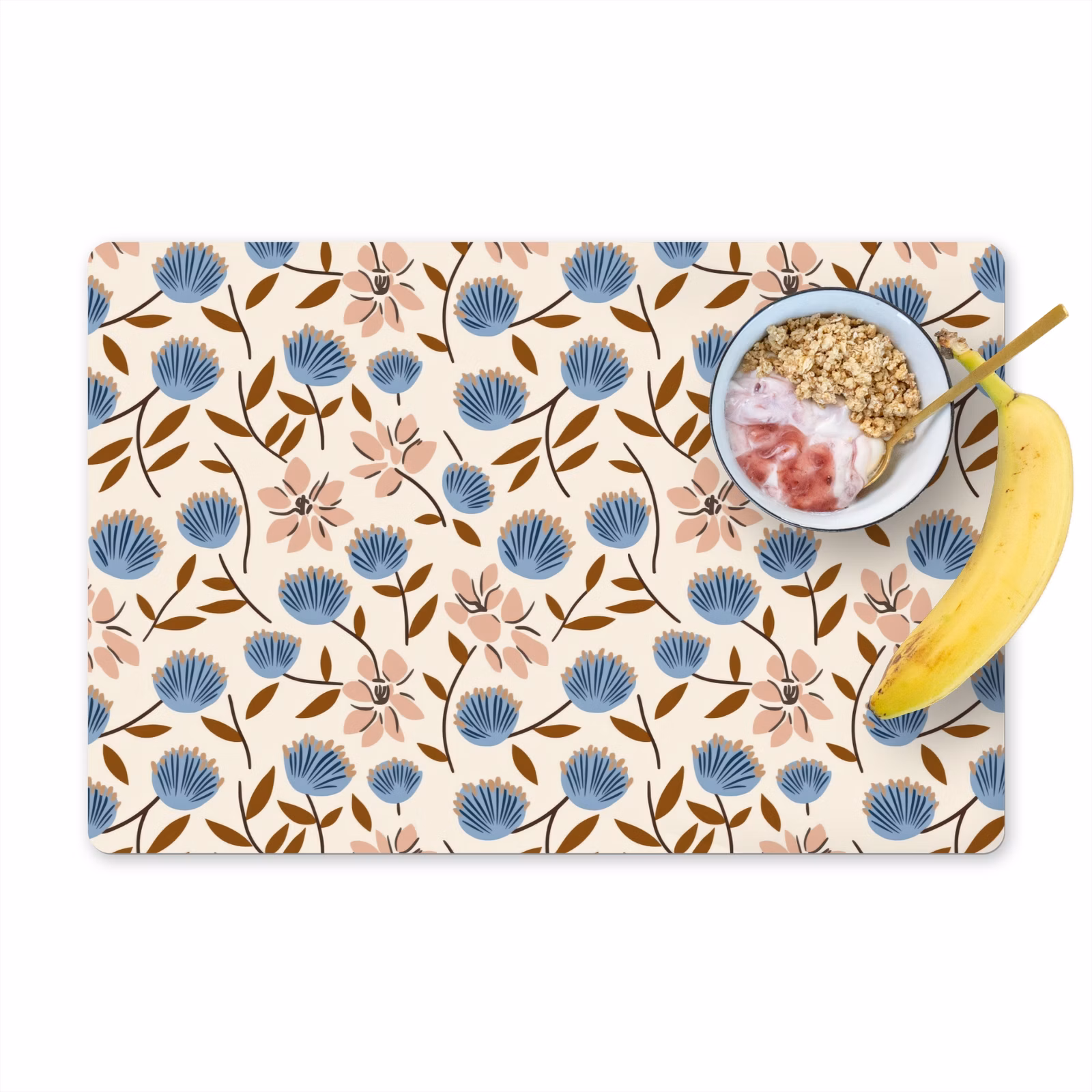 Tischset - 6 Stück - Blumen - Wild - Blau - 6 Stück — 1