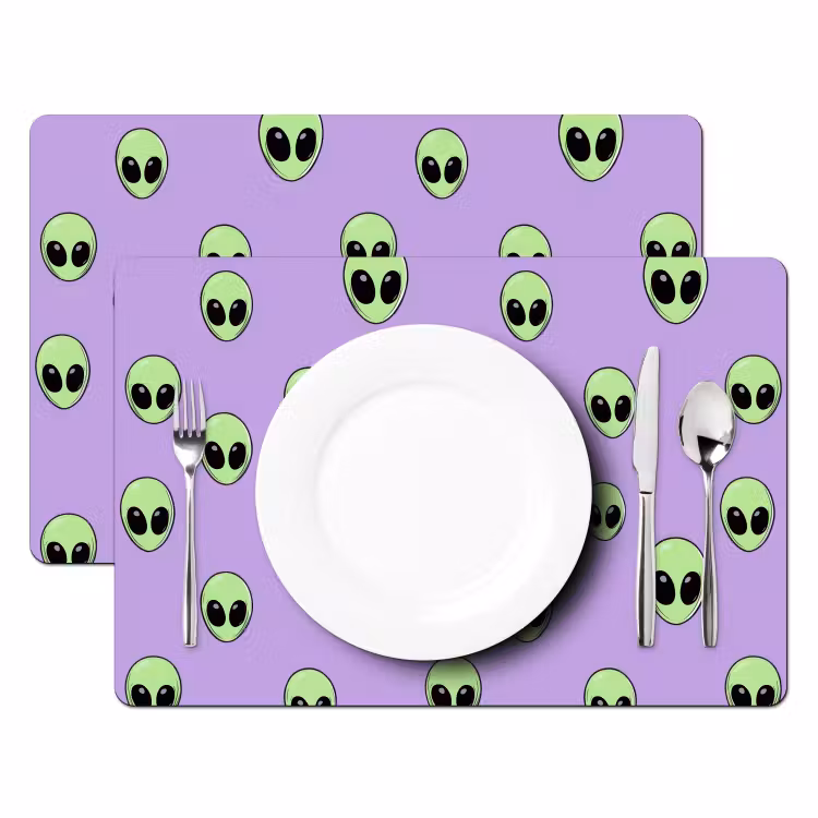 Tischset - 6 Stück - Alien - Retro - Flieder - 6 Stück — 2