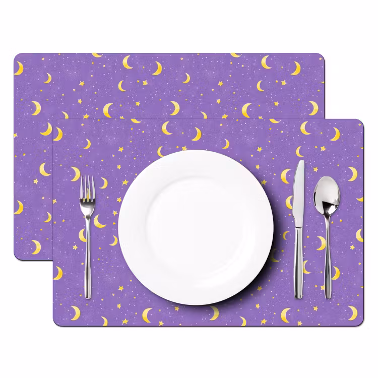 Tischset - 6 Stück - Mähne - Sterne - Lila - 6 Stück — 2