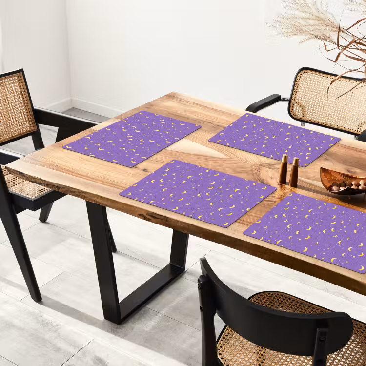 Tischset - 6 Stück - Mähne - Sterne - Lila - 6 Stück — 4