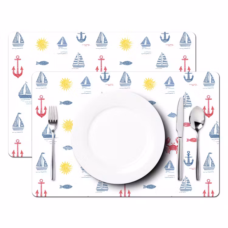 Tischset - 6 Stück - Nautisch - Illustrationen - Farbenfroh - 6 Stück — 2