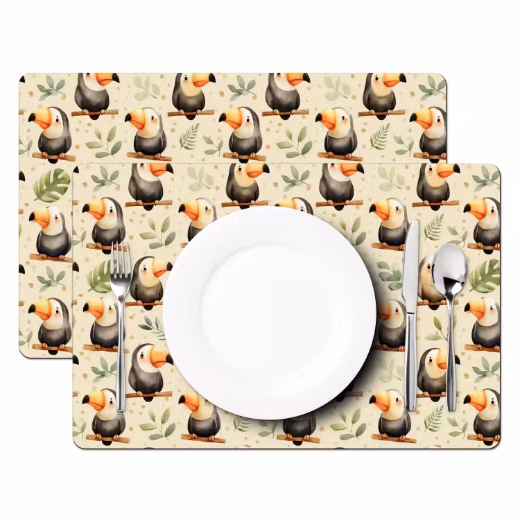 Tischset - 6 Stück - Tukane - Exotisch - Farbenfroh - 6 Stück — 2