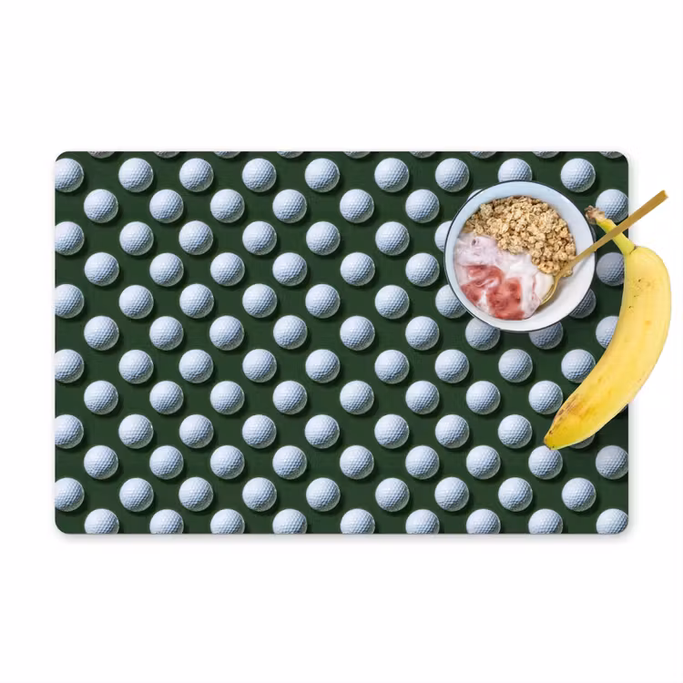Tischset - 6 Stück - Bälle - Golf - Grün - 6 Stück — 1