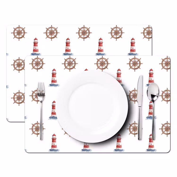 Tischset - 6 Stück - Nautisch - Klassisch - Rot - 6 Stück — 2