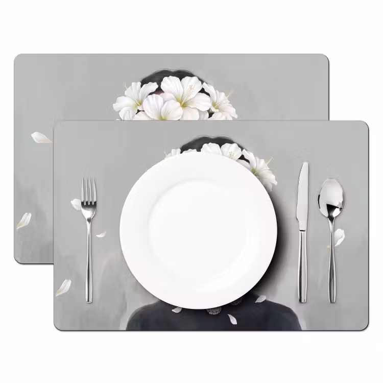 Tischset - 6 Stück - Lilien - Porträt - Weiß - 6 Stück — 2