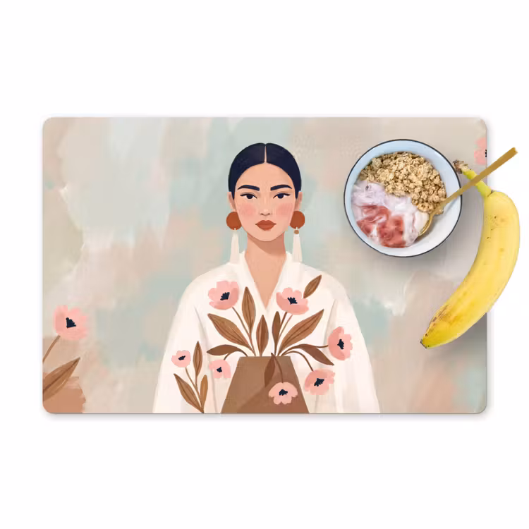 Tischset - 6 Stück - Frau - Kimono - Pastell - 6 Stück — 1