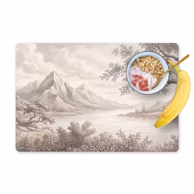 Tischset - 6 Stück - Landschaft - Berge - See - Natur - 6 Stück — 1