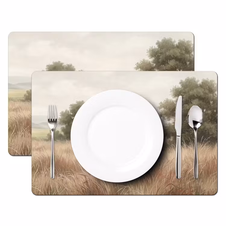 Tischset - 6 Stück - Landschaft - Minimalistisch - Beige - 6 Stück — 2