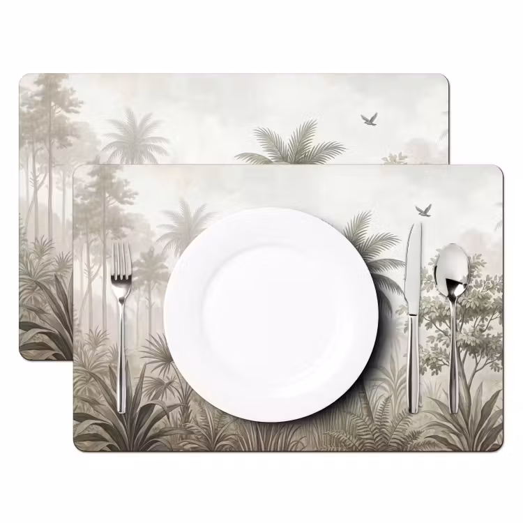 Tischset - 6 Stück - Dschungel - Palmen - Natur - 6 Stück — 2