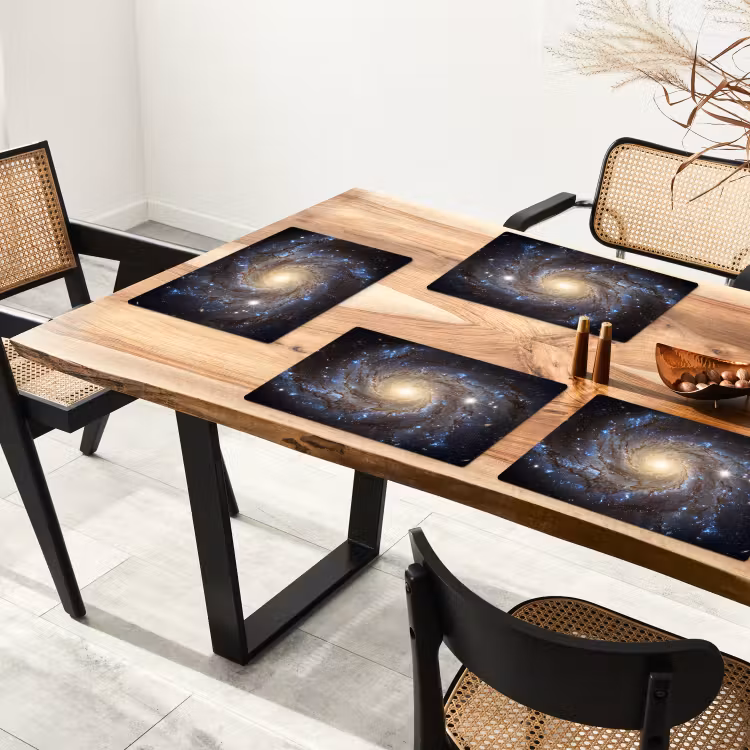 Tischset - 6 Stück - Kosmos - Galaxie - Dunkelheit - 6 Stück — 4