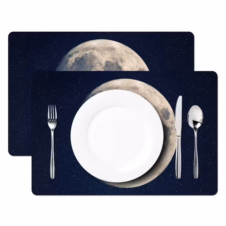 Tischset - 6 Stück - Weltraum - Mond - Kosmos - 6 Stück — 2