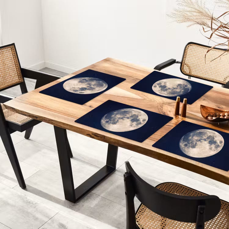 Tischset - 6 Stück - Weltraum - Mond - Kosmos - 6 Stück — 4