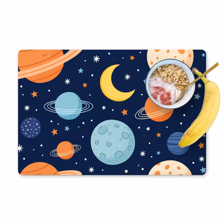 Tischset - 6 Stück - Weltraum - Planeten - Farbenfroh - 6 Stück — 1