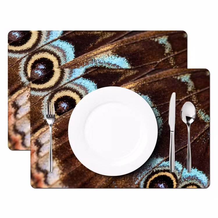 Tischset - 6 Stück - Flügel - Schmetterling - Blau - 6 Stück — 2