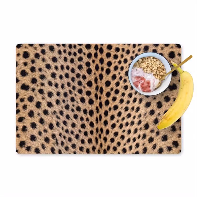 Tischset - 6 Stück - Mantel - Gepard - Schwarz - Weiß - 6 Stück — 1
