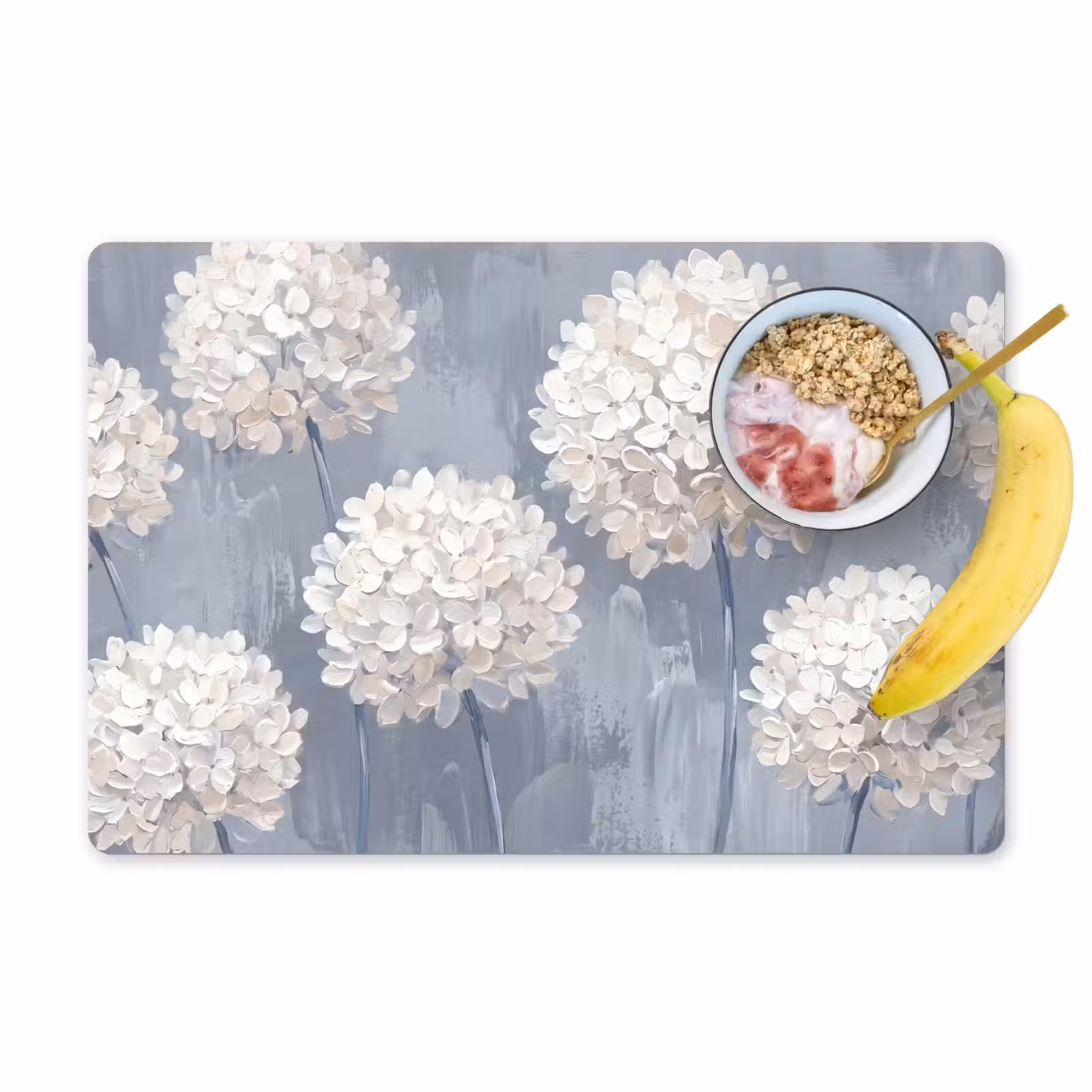 Tischset - 6 Stück - Blumen - Illustration - Blau - 6 Stück — 1