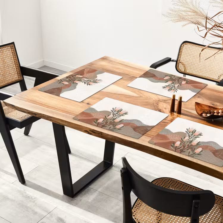 Tischset - 6 Stück - Modern - Hügel - Terrakotta - 6 Stück — 4