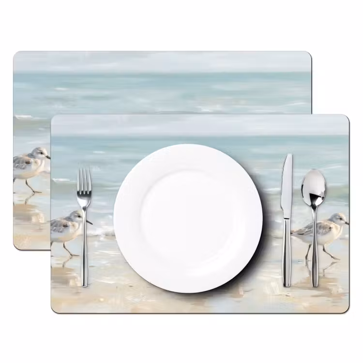Tischset - 6 Stück - Vögel - Strand - Meer - 6 Stück — 2