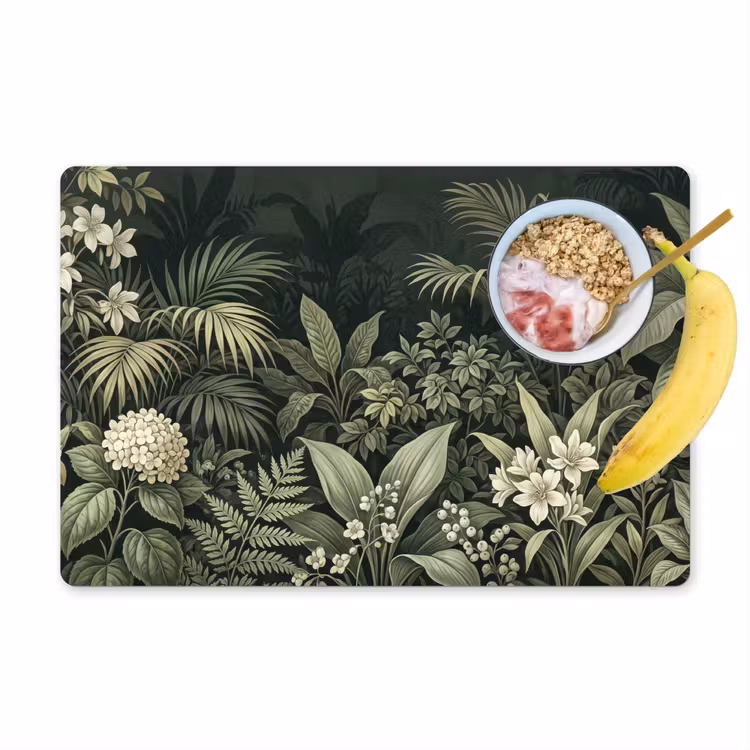 Tischset - 6 Stück - Dschungel - Blätter - Botanisch - Grün - 6 Stück — 1