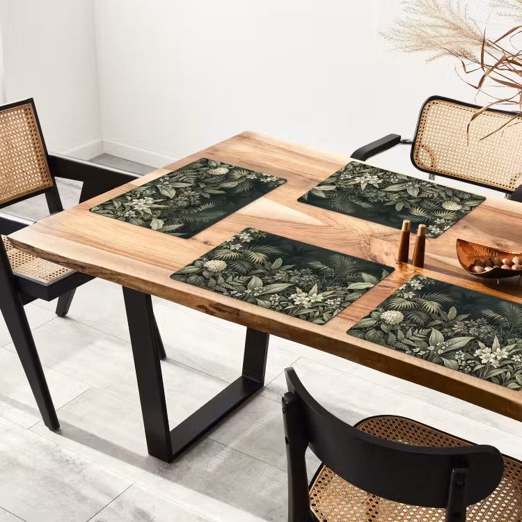 Tischset - 6 Stück - Dschungel - Blätter - Botanisch - Grün - 6 Stück — 4