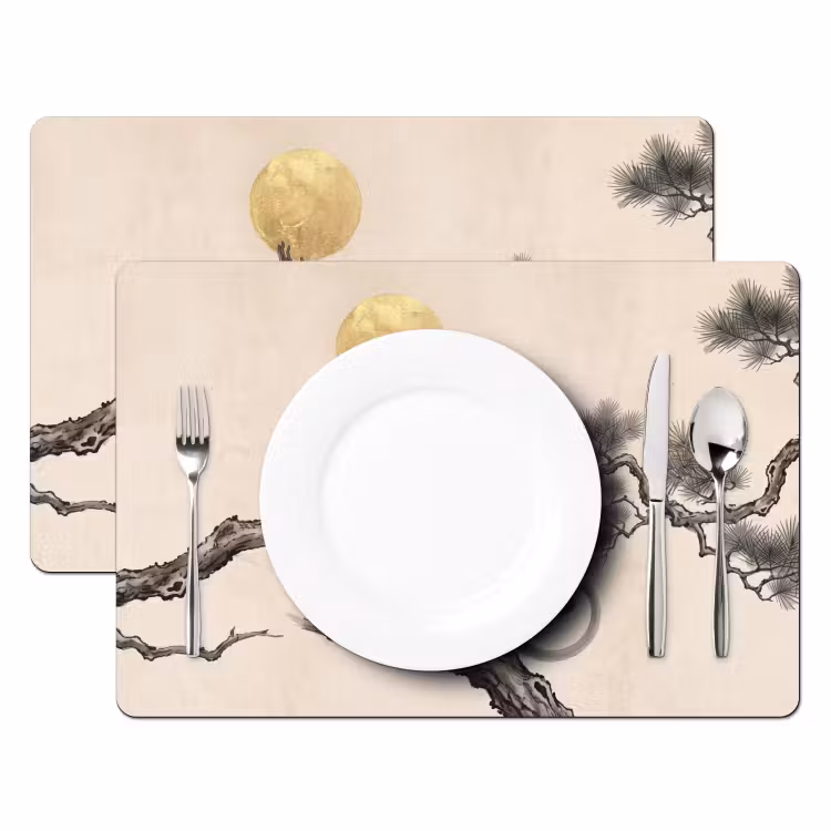 Tischset - 6 Stück - Affe - Mond - Gold - 6 Stück — 2
