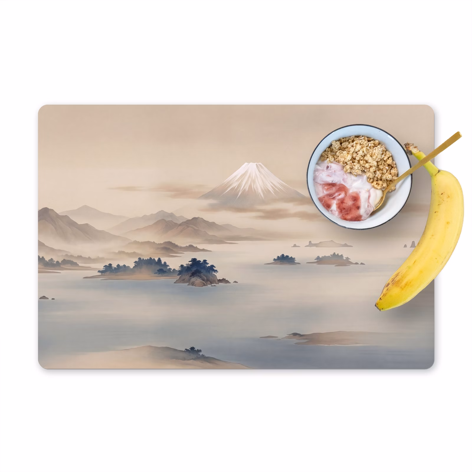 Tischset - 6 Stück - Japanisch - Landschaft - Beige - 6 Stück — 1