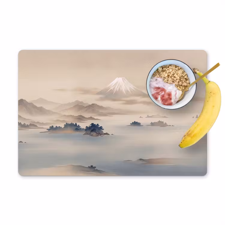Tischset - 6 Stück - Japanisch - Landschaft - Beige - 6 Stück — 1