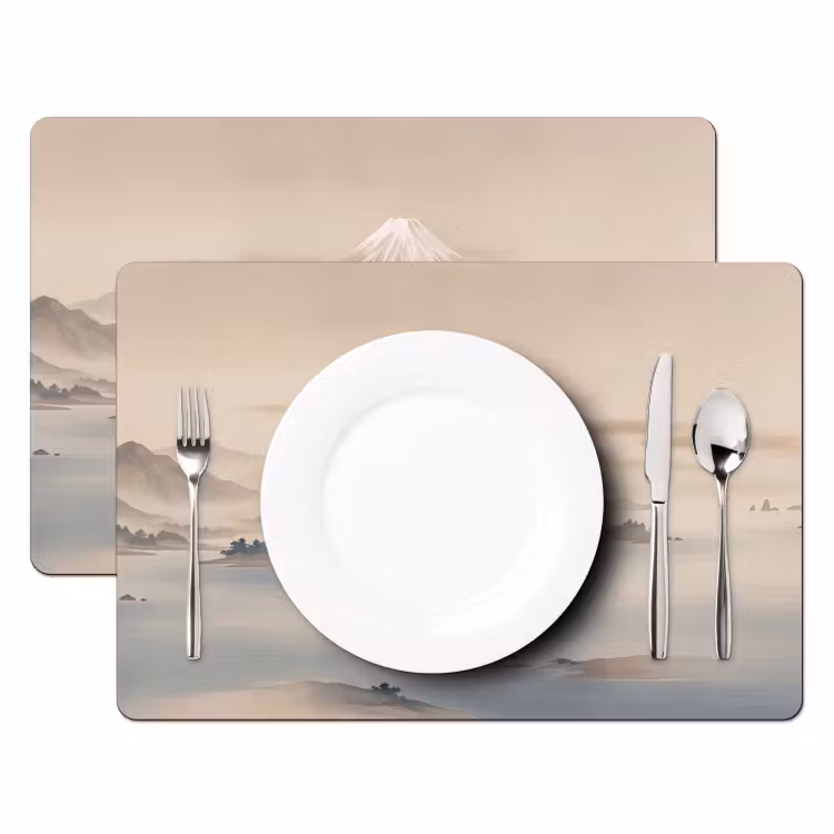 Tischset - 6 Stück - Japanisch - Landschaft - Beige - 6 Stück — 2