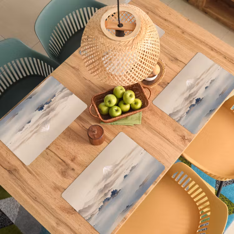 Tischset - 6 Stück - Japanisch - Landschaft - Beige - 6 Stück — 3