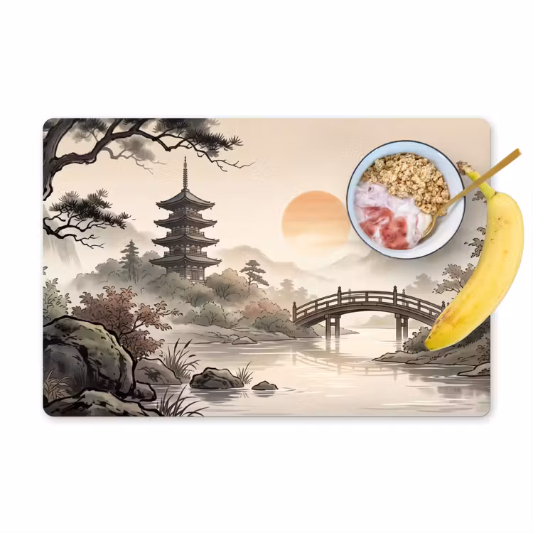 Tischset - 6 Stück - Asien - Landschaft - Farbenfroh - 6 Stück — 1