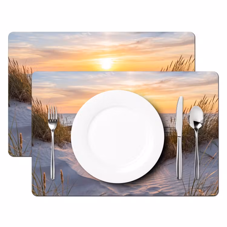 Tischset - 6 Stück - Strand - Sonnenuntergang - Natur - Landschaft - 6 Stück — 2